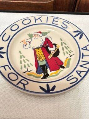 NEW! Collectible Homer Laughlin Cookies for Santa 8" Plate by M. Stanford